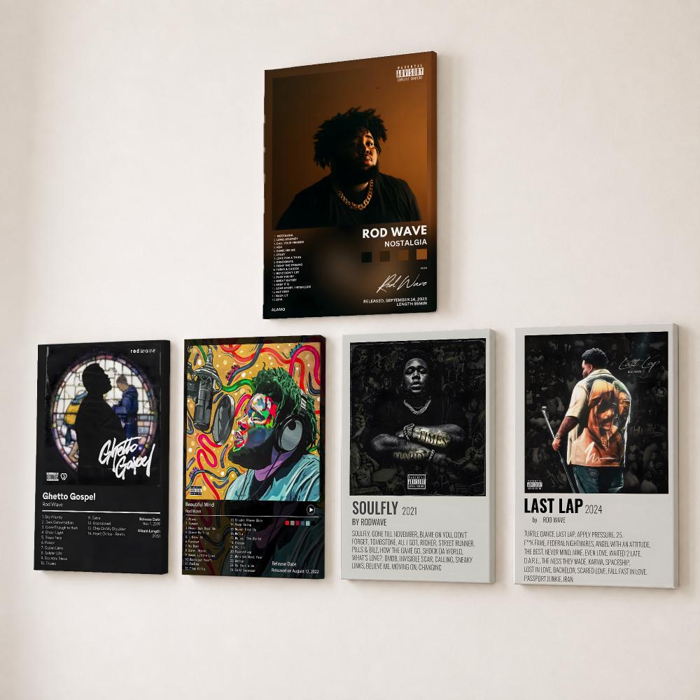 Canvas Wrap Ready - Pintura de Caligrafia do Rapper R-Rod
