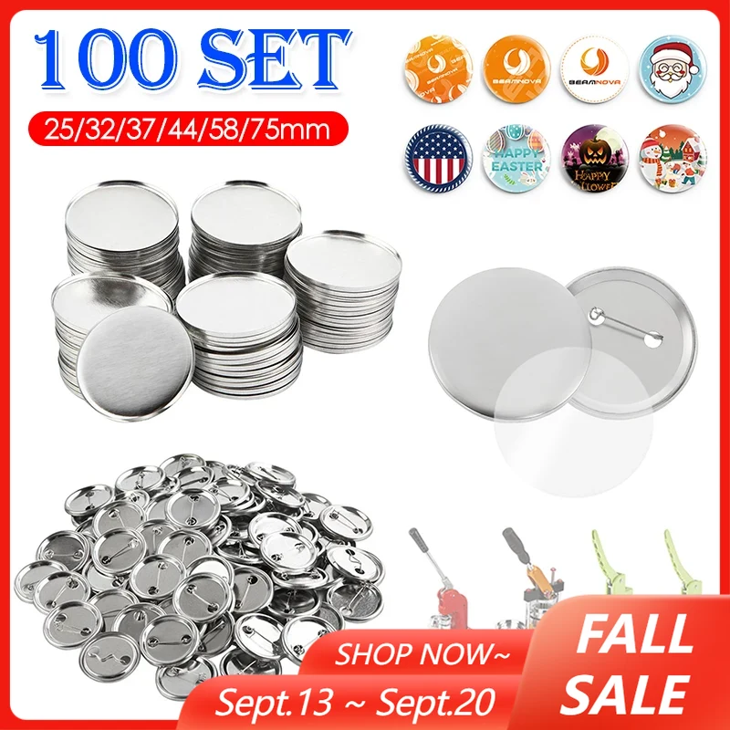 Button Badge Blank - 100 conjunto em branco crachá pino
