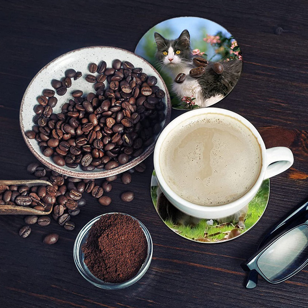 Coaster Sublimation Blank - 50 Unidades de Porta-Copos Redondos em
