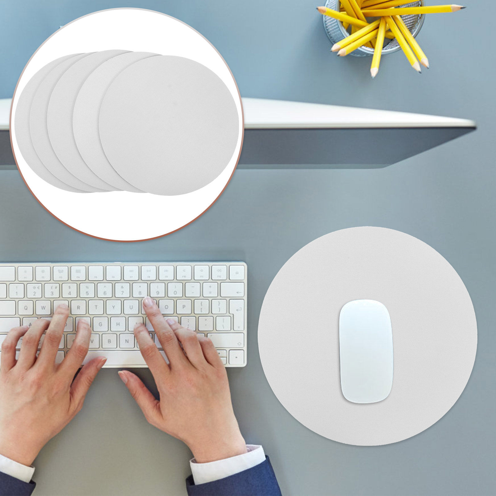 Mouse Pad Blank Sublimation - 5 unidades de tapete de rato