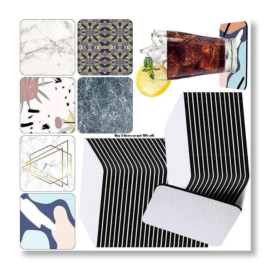 Coaster Sublimation Blank - ✱ 35 peças de porta-copos quadrados