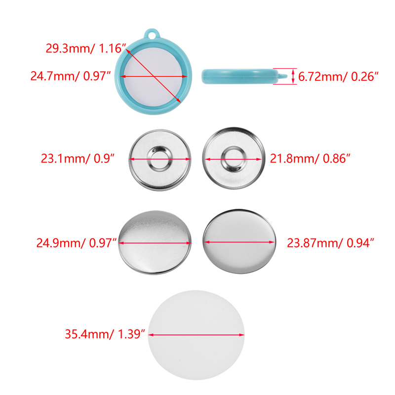 Conjunto de 50 Peças para DIY, - Button Badge Blank avaliação e preço