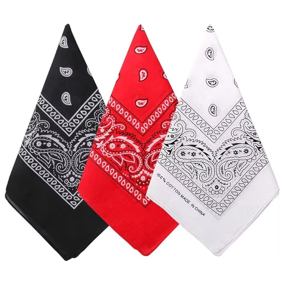 Lenço grande estilo hip hop, c - Bandana Blank White avaliação e preço