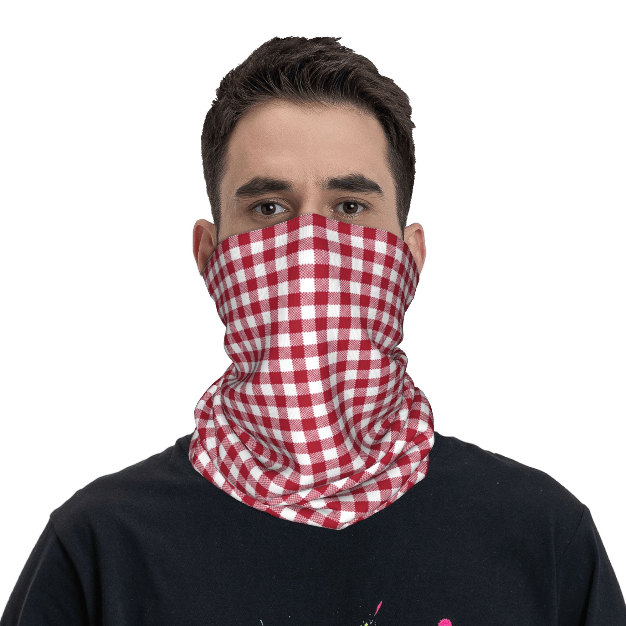 Balaclava Geométrica Xadrez Ve - Bandana Blank White avaliação e preço