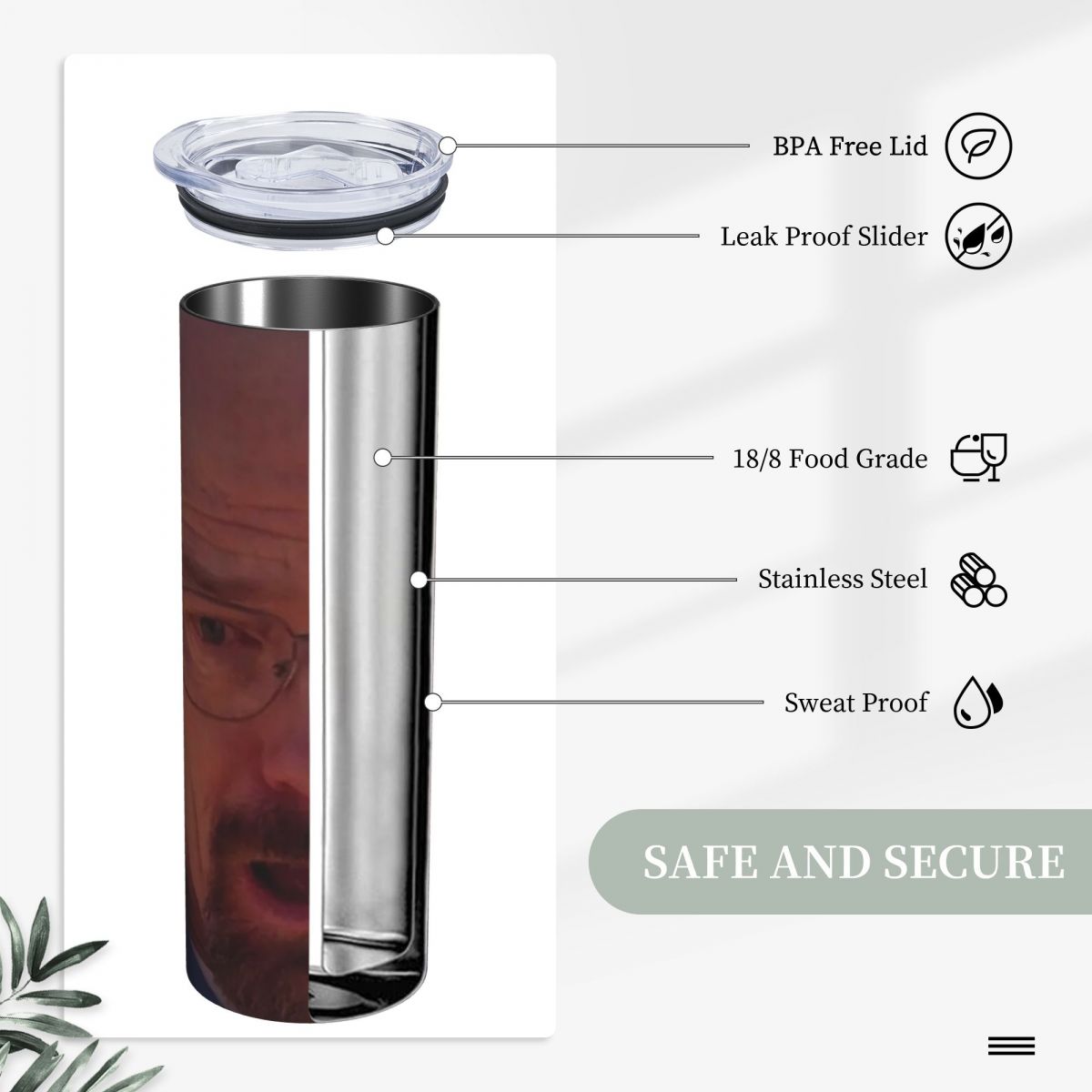 Copo Térmico Walter White Mem  - Tumbler 20Oz White avaliação e preço